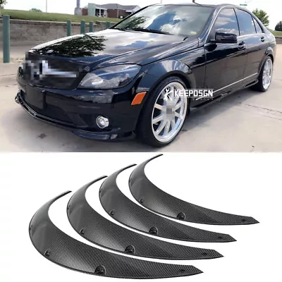 4PCS 3.5  Fender Flares Extra Wide Body Kit Wheel Arches For Mercedes Benz AMG35 • $99.39