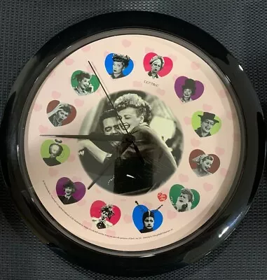 Vintage I Love Lucy Lucille Ball Black Plastic Wall Clock W/ 12 Lucy Faces  • $13