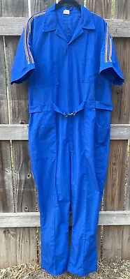 Vintage Papa Mechanic Coveralls Jumpsuit Grandpa Park Suit One Piece 44R Belt • $49.99