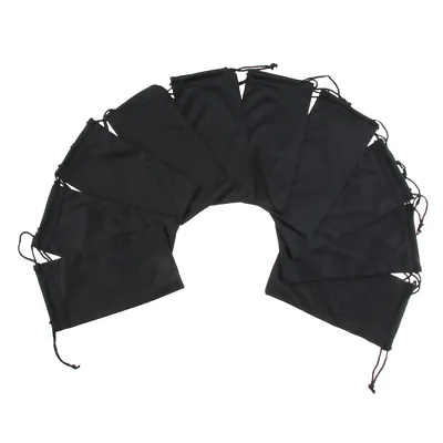 10x Soft Drawstring Pouch Bag Case For Sunglasses Eyeglasses Phone Mp3 Keys • £8.02