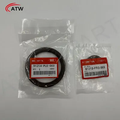 2X Front & Rear Main Crankshaft Seal For Honda Acura 91212-PR3-003/91214-PLE-003 • $18.99