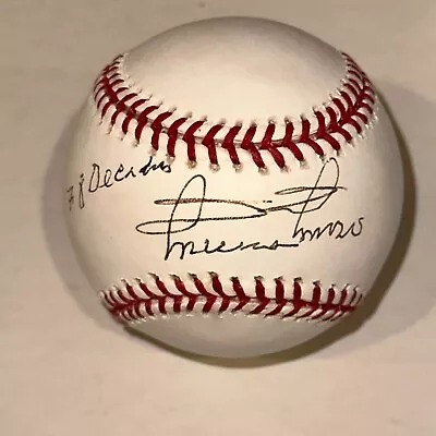 MINNIE MINOSO (Sox) Signed Official MLB Baseball Beckett Auth (BAS) DECADES Insc • $249.95