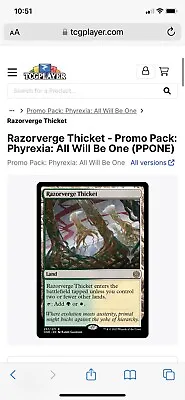 MTG Razorverge Thicket Phyrexia: All Will Be One 257/271 Regular Rare NM • $2