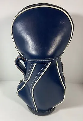 Vintage Ron Miller Mini Navy Blue & White Golf Ball Bag Made In USA Den Caddy • $83.94