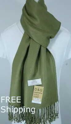 DG Women's Pashmina Scarf Shawl~Trendy Solid Green Silk Cashmere*Soft.030  • $11.99