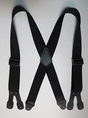 Men's Suspenders - X Style Heavy Duty Material Thick Button On USA Made • $23.62