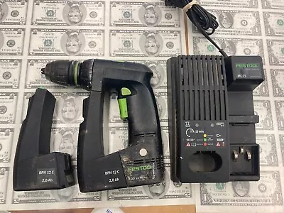 Festool CDD 12  FX Cordless 12v W/ 2 BPH12C And MC15 - Tested Working • $0.99