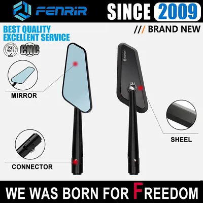 FENRIR Motorcycle Side Mirror For GSXS750 GSX8S Z650 Z900 CB650R MT07 MT09 MT10 • $73.73