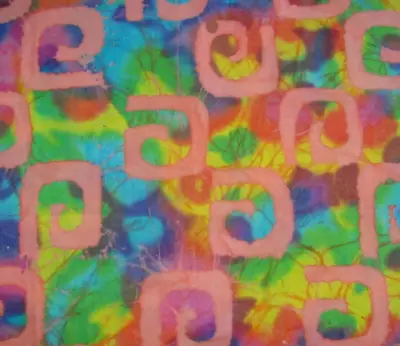 15  X 44  Letter Alphabet Illusion Batik Tie Dye Swirls On Marcus Cotton Fabric • $3.29