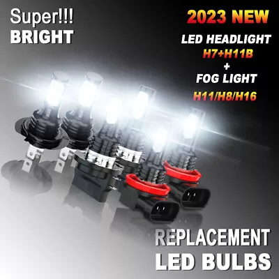 For Hyundai Veloster 2013-2017 LED Headlight High/Low Beam + Fog Light Bulbs Kit • $28.94