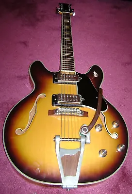 Vintage Ventura 335 Style Hollow Body Electric Guitar • $550