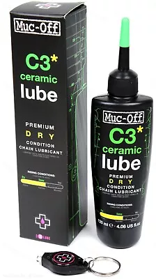 Muc-Off C3 Ceramic Premium Dry 4.1oz (120ml) Bike Chain Lubricant With UV Light • $16.99