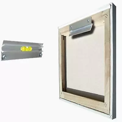 Canvas Frame Picture Flush Hanger 13cm 5  Hangman Screws & Level 13KG • £7.99