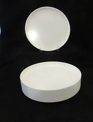 4 Vintage Heller Ware White Dinner Plates 10  Melamine Stacking Massimo Vignelli • $29.99