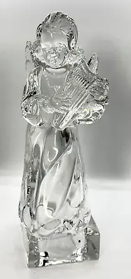 Mikasa Crystal Clear Glass Angel Playing Harp Herald Collection From Germany • $14.95