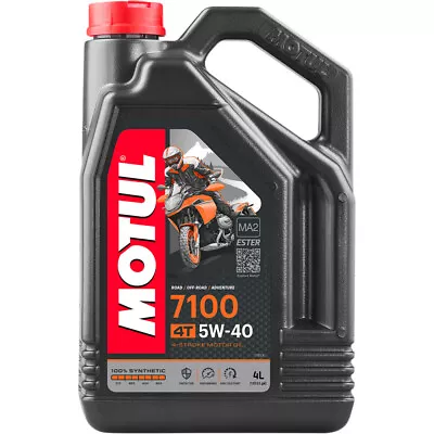 Motul 7100 4T Full-Synthetic 4-Stroke Engine/Motor Oil | 5W-40 (4 Liter) 104087 • $65