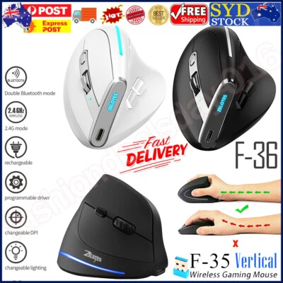 $5.99 • Buy Ergonomic Optical 2.4G Wireless Vertical Mouse 2400 DPI 6/8 Buttons USB Receiver