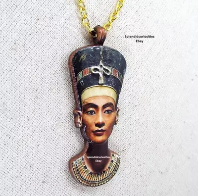 Egyptian Queen Nefertiti Pendant Necklace On Chain • £7.90