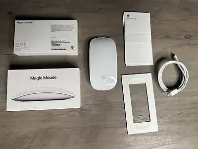 Apple Magic Mouse White (Grade A-) OEM Cable & Original Box • $15