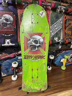 Vintage 1980’s Powell Peralta Tony Hawk Green MINI Skateboard Deck OG • $499