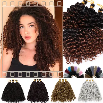 £41 • Buy UK Afro Deep Water Wave Crochet Hair Extensions Kinky Curly Braids Natural Ombre