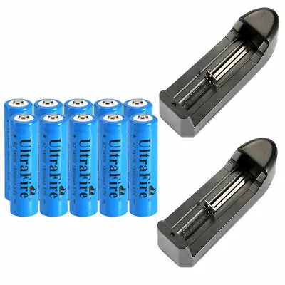 UltraFire 14500 Battery 1800mAh Li-ion 3.7V Rechargeable Batteries Cell LOT USA • $7.83
