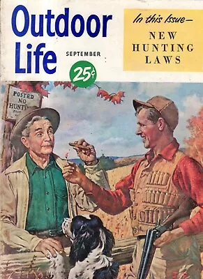 1950 Outdoor Life - September - J F Kernan; Cocker Spaniel Inside; Lake Mead • $29