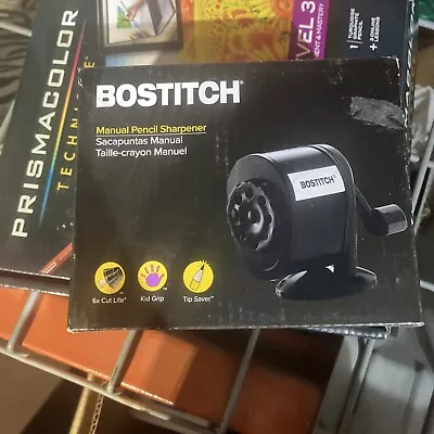 Bostitch Metal Antimicrobial Manual Pencil Sharpener MPS1BLK New In Box • $10