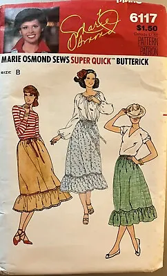 Vtg Butterick Quick Marie Osmond Pattern 6117 Misses' Skirt Size S M L Uncut • $3.36