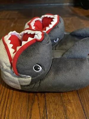 Shark Bite BOYS Slippers M/L (2/3) Monster Feet House Shoes • $14.95