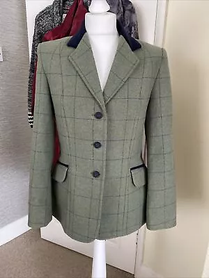 Stunning Beau Cheval Immaculate 36(10) Tweed Show Jacket Green Base Blue/bwn Chk • £150