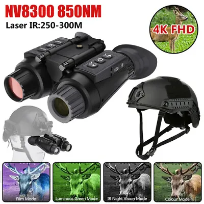 3D 1080P 4K Night Vision Binoculars Infrared Head Mounted Goggles NV8300 /NV8000 • $429.99