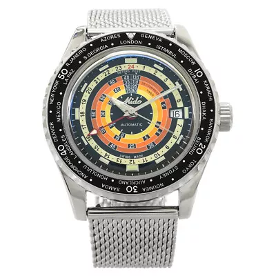 Mido Watch Ocean Star Decompression GMT Worldtimer Black - Inventory 5461 40.5mm • $1274