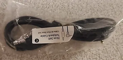 $9.30 • Buy Xbox 360 Live Straight Talkback Chat Cable 2.5mm Male To 2.5mm Male Sealed