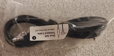 Xbox 360 Live Straight Talkback Chat Cable 2.5mm Male To 2.5mm Male Sealed • $9.30