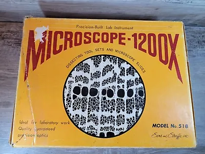 Vintage Sans & Streiffe Microscope With   Accessories  & Slides. In Original Box • $100