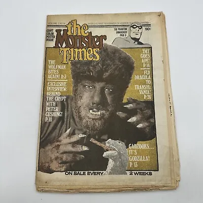 The Monster Times Magazine Newspaper Vol. #1 Issue #14 JUL 1972 Wolfman Bites • $25