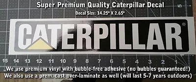 $14.95 • Buy Caterpillar Decal Super Premium Bubble Free Adhesive Cast Over Laminate WOW 0013