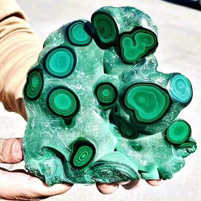 2.51LB Natural Polyophthalmic Malachite Quartz Crystal Gloss Mineral Specimen • $0.99