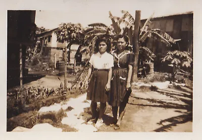 Vtg Found Photo The Philippines 1945 1946 Filipino Women Manila World War 2 • $9.16