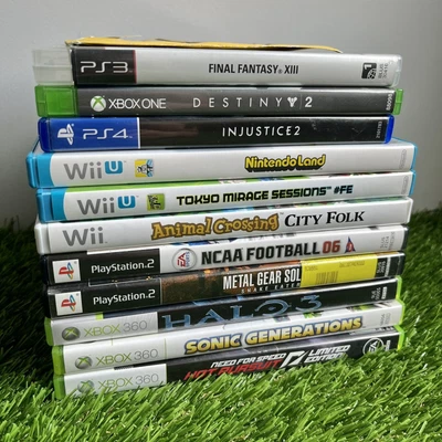 Video Game Bundle Lot PS2 Playstation Xbox Wii U Nintendo One 360 PS4 Mario Bros • $99