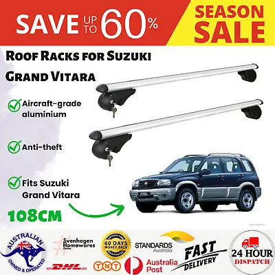 $82.83 • Buy Roof Racks | For Suzuki Grand Vitara 1998-2021| Fits Factory Rails Car Cross Bar