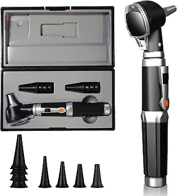Professional Otoscope Ear Scope Light Physician ENT Kit Medical Ophthalmoscope • £26.99