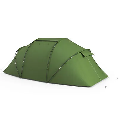 Outsunny 4-6 Persons Camping Tent Dome Family Travel Group Hiking Room Fishing • £89.99