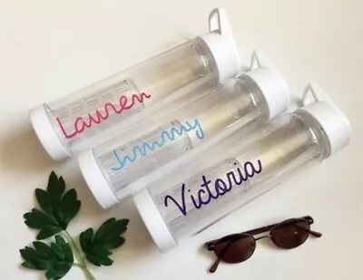 Personalised Water Bottle  Love Summer  Infuser Island School Present  • £11.98