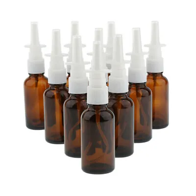 3PCS Amber Empty Nasal Pumps Spray Bottle Mist Nose Personal Care 10/30/50ML • $4.39