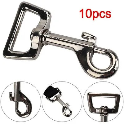 £8.56 • Buy 10PC Trigger Swivel Heavy Duty Metal Clips For Dog Lead Horse Rug Snap Hook