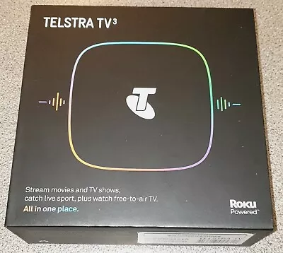 Telstra TV3 Roku 4701TL 4K HDR Media Streaming TVBox Voice Control - New Sealed • $249.99