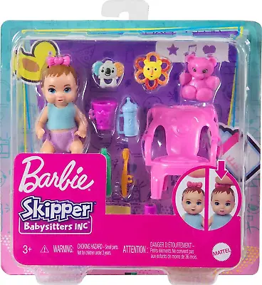 Barbie Skipper Babysitters Inc Baby Small Doll & Accessories First Tooth Playse • $11.05