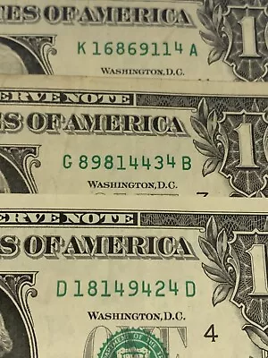 Gas Pump 4 Turn Stuck Digit Misprint Dollar Bill Fancy Serial # Free Shipping • $4.99